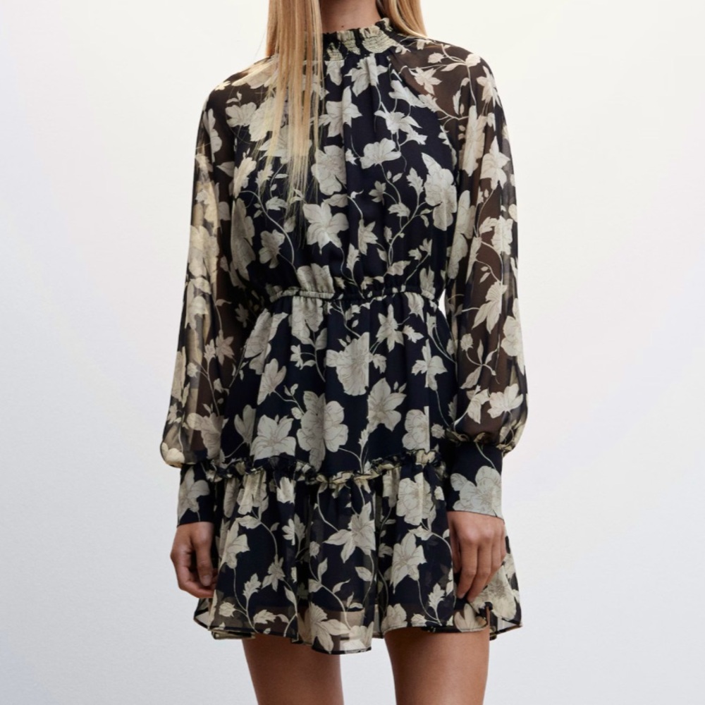 MANGO Printed Mini Dress